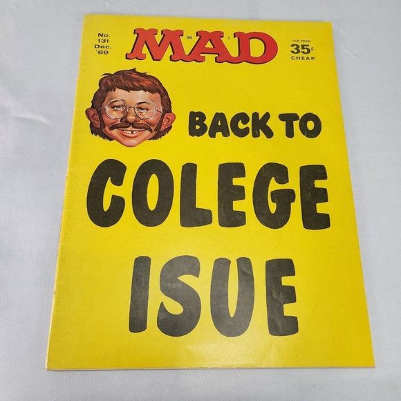 Mad Magazine Issue #131 December 1969‎ Back To College Issue Norman Mingo Cover - Picture 1 of 8